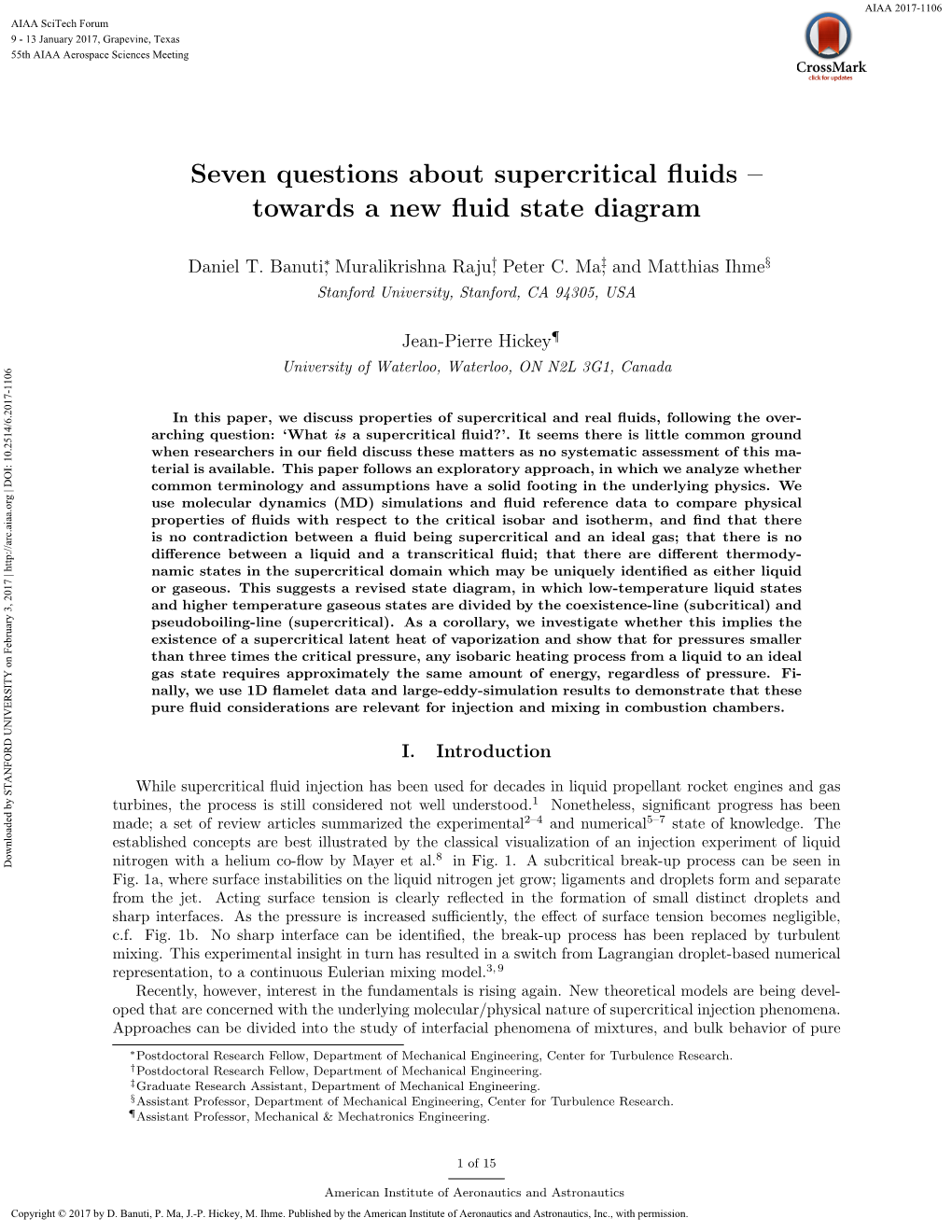 Seven Questions About Supercritical Fluids