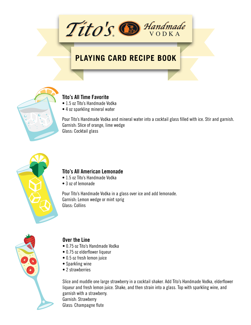 Playing Card Recipe Book