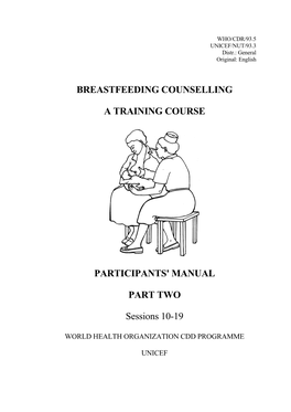 Breastfeeding Counselling a Training Course