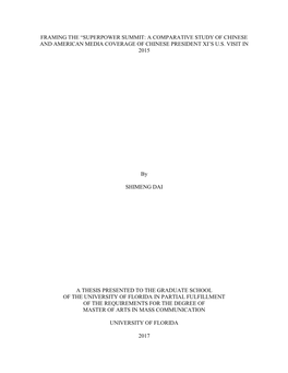 University of Florida Thesis Or Dissertation Formatting