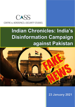 Indian Chronicles: India's Disinformation Campaign Against Pakistan