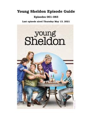 Young Sheldon Episode Guide Episodes 001–083