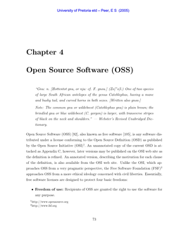 Chapter 4 Open Source Software (OSS)