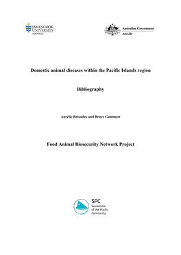 Bibliography Animal Diseases Within The