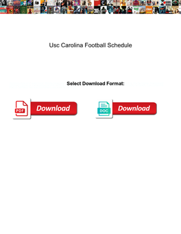 Usc Carolina Football Schedule