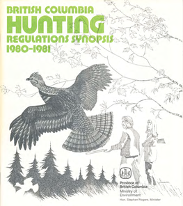BC Hunting Regulations Synopsis 1980-81