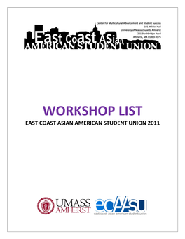 Workshop List