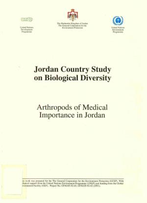 Jordan Country Study on Biological Diversity Arthropods of Medical