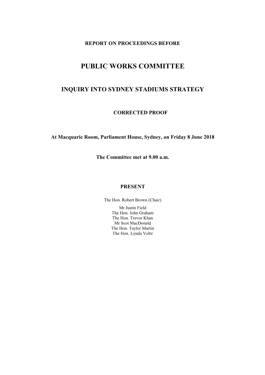 Public Works Committee