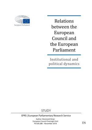 Relations Between the European Council and the European Parliament