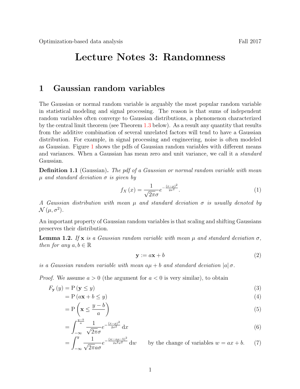 Lecture Notes 3: Randomness