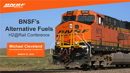 BNSF's Alternative Fuels