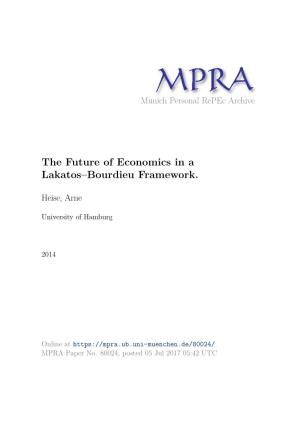 The Future of Economics in a Lakatos–Bourdieu Framework