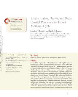Rivers, Lakes, Dunes, and Rain: Crustal Processes in Titan's Methane Cycle