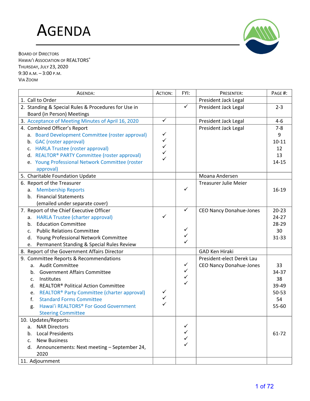 Meeting Packet