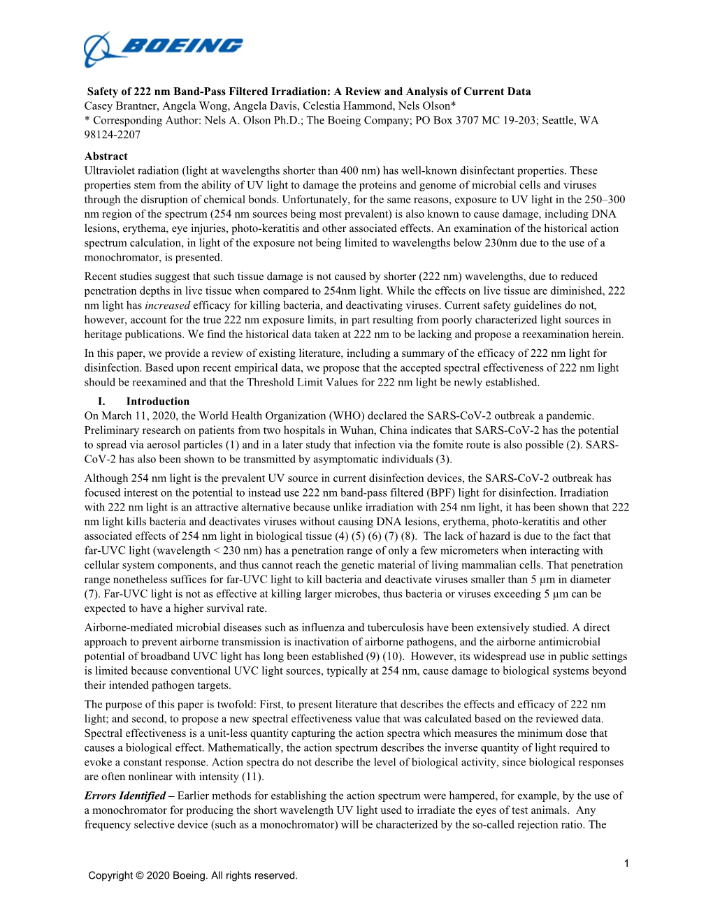 Safety of 222 Nm Band-Pass Filtered Irradiation