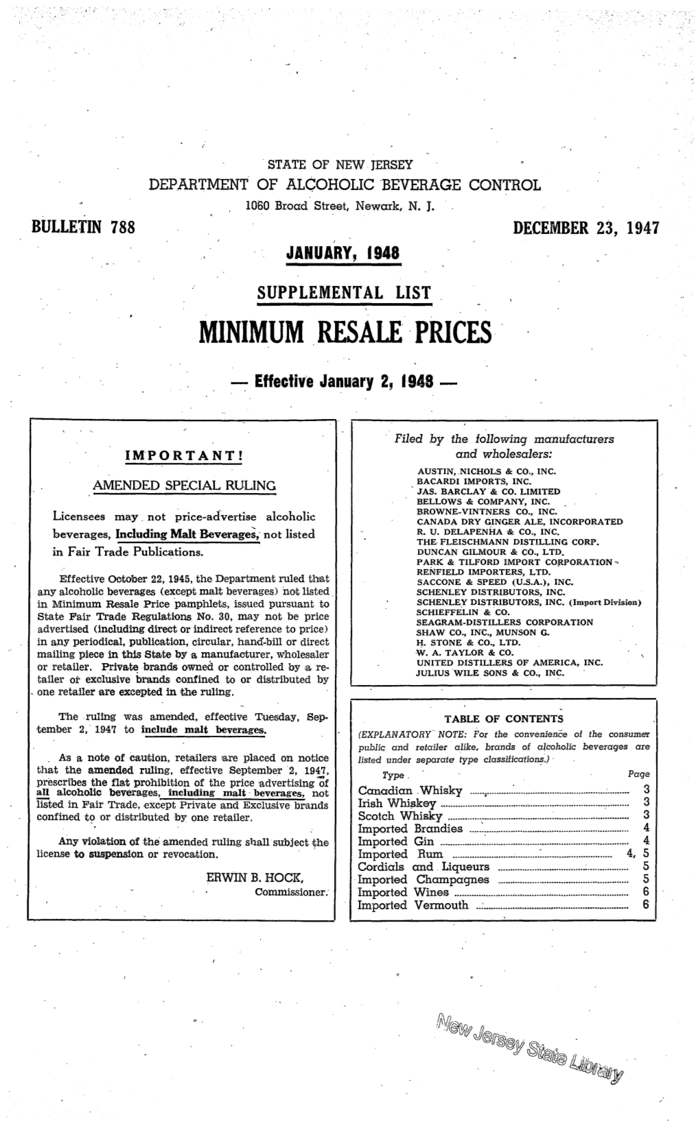 Minimum Resale ·Prices·