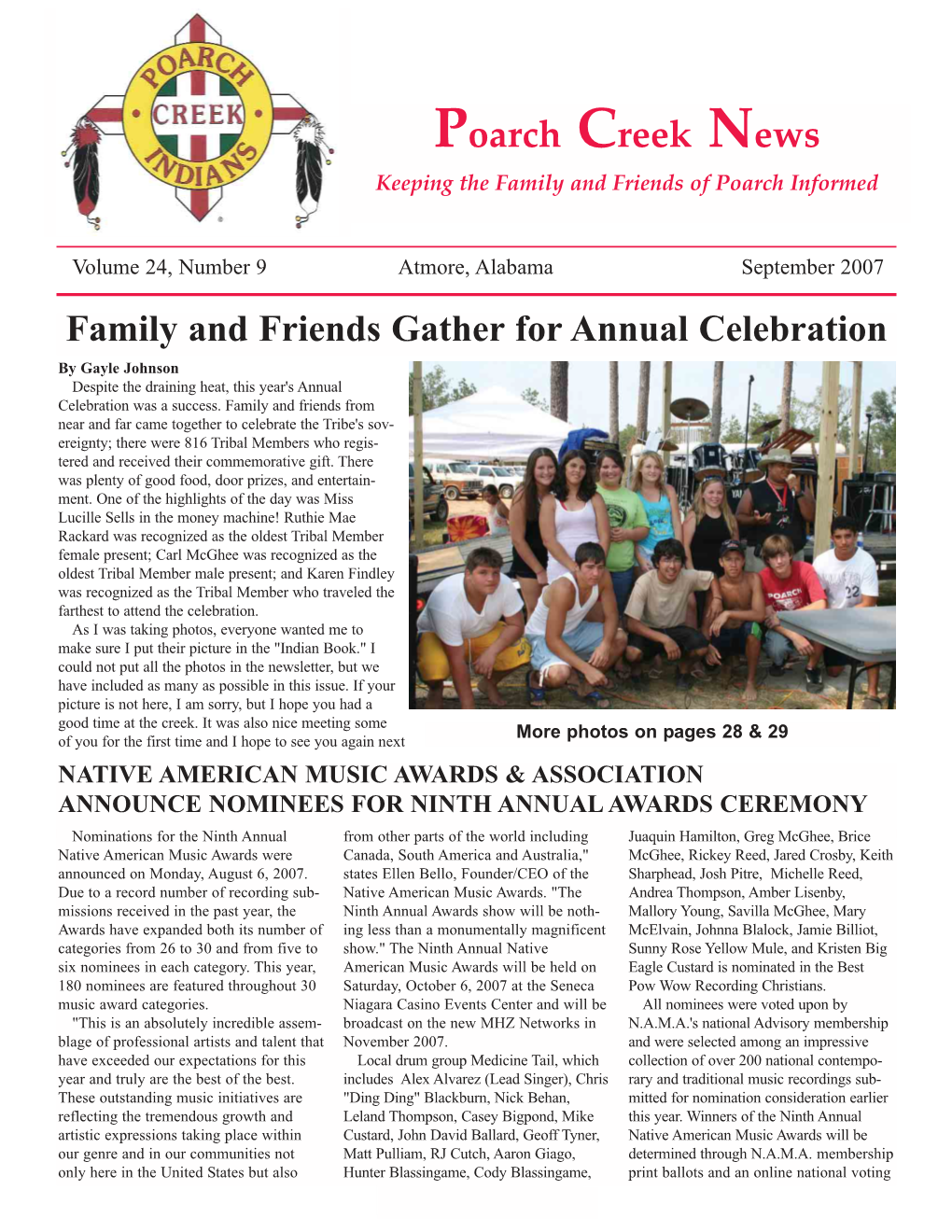 Family and Friends Gather for Annual Celebration Poarch Creek News