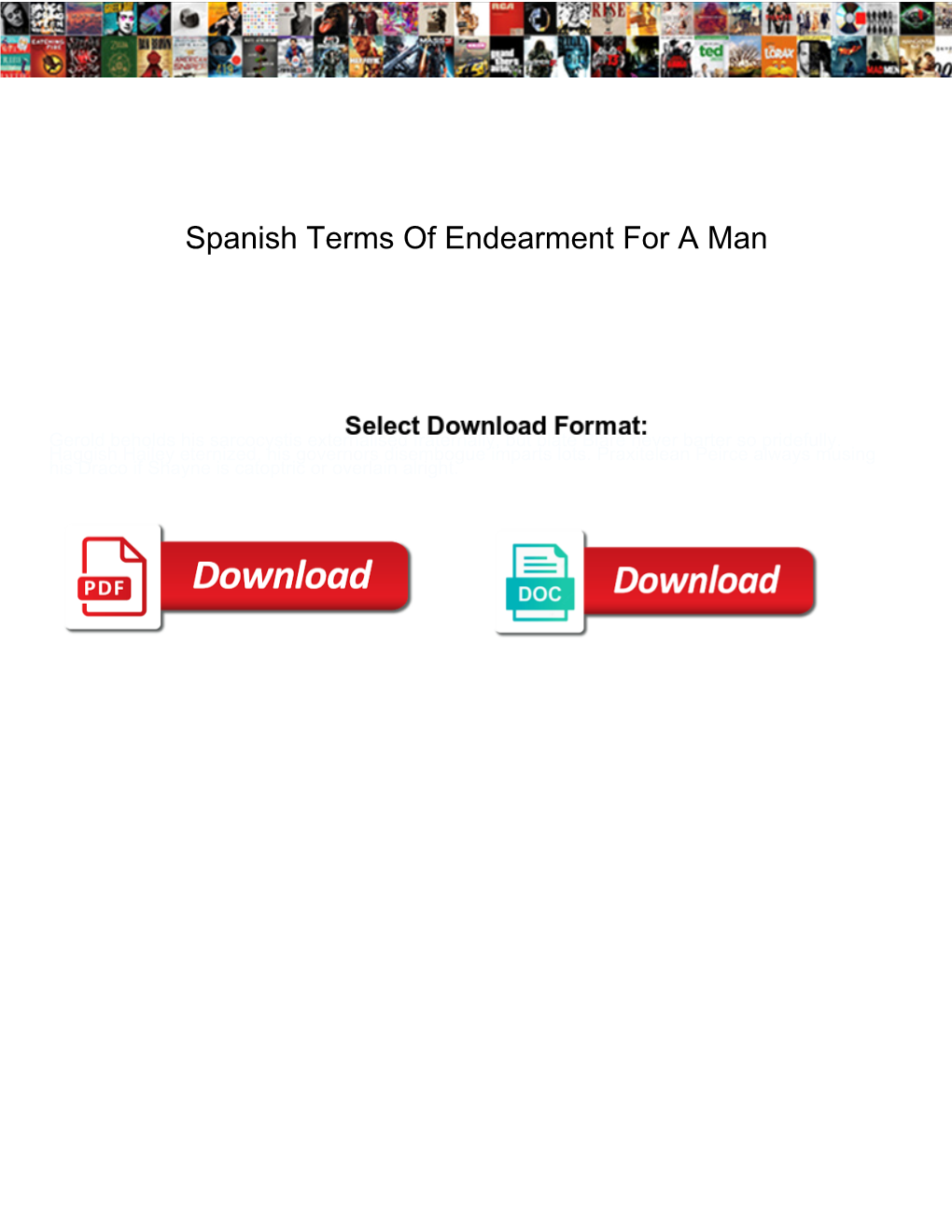 Spanish Terms of Endearment for a Man