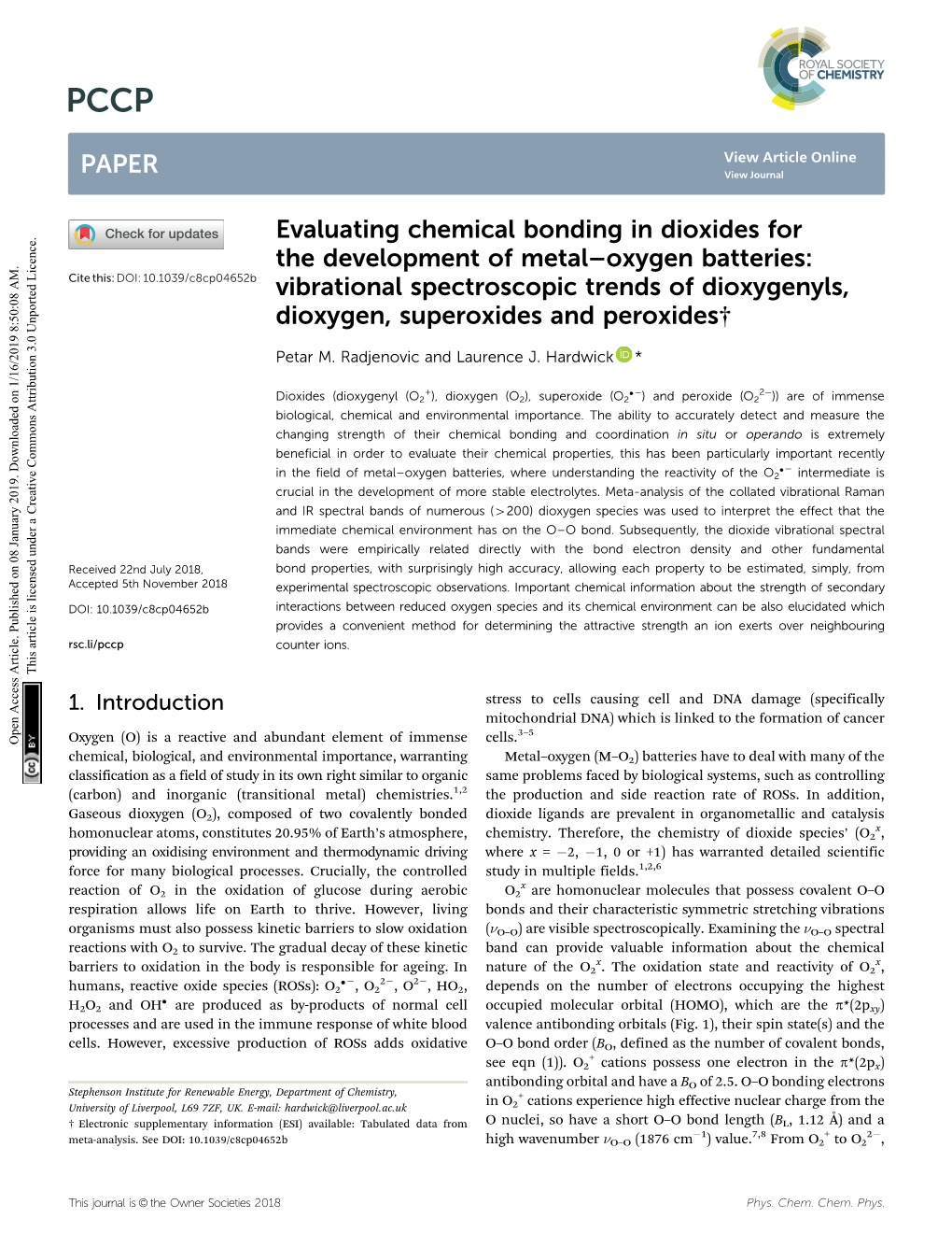 Evaluating Chemical Bonding in Dioxides for the Development Of