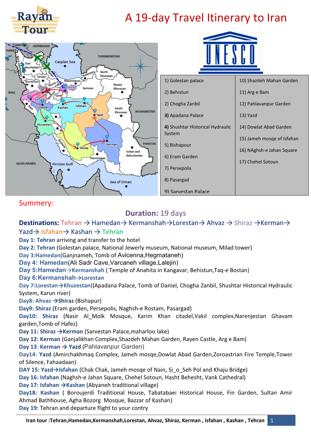 A 19-Day Travel Itinerary to Iran