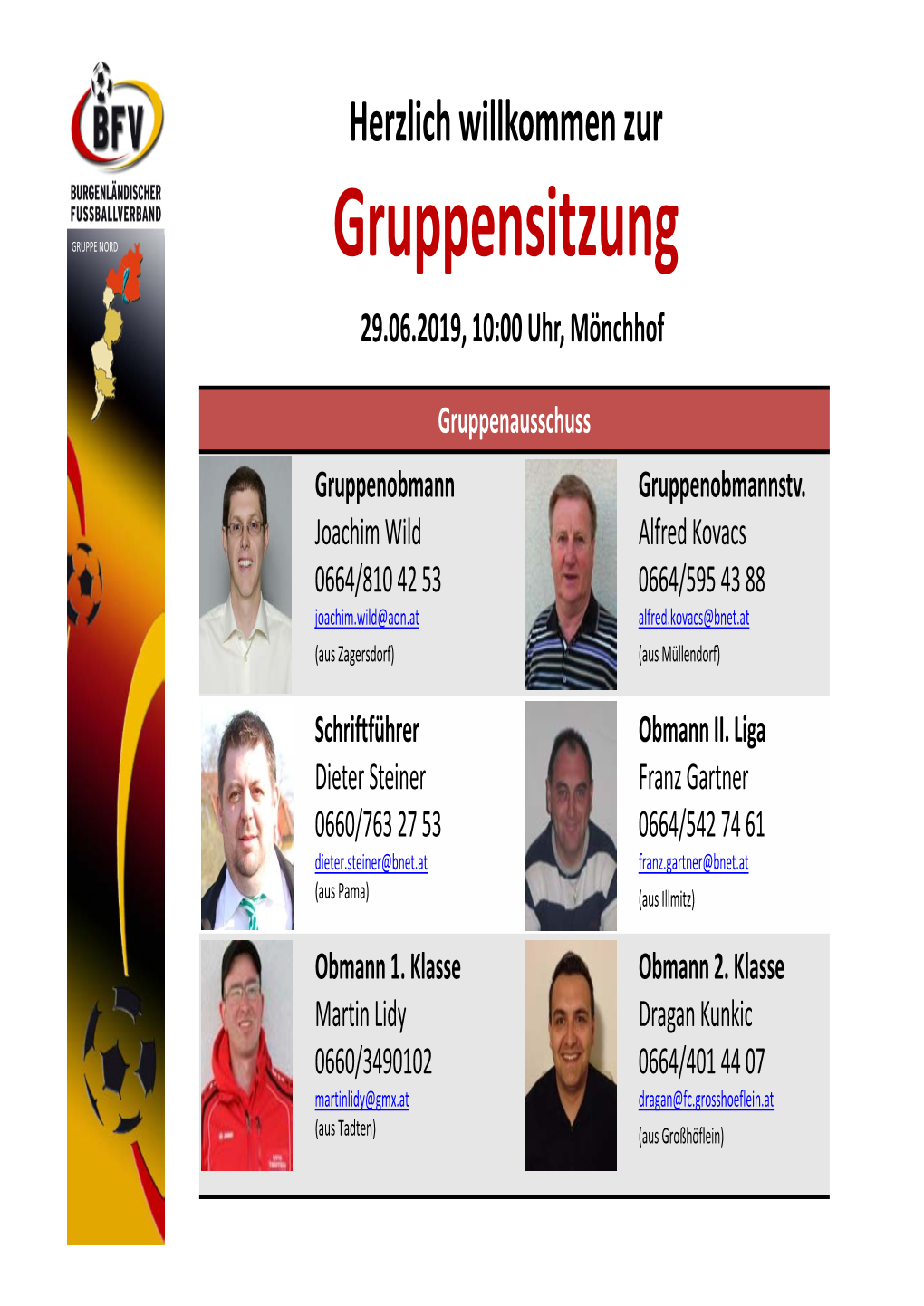 Gruppensitzung 29.06.2019, 10:00 Uhr, Mönchhof