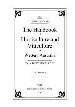 The Handbook Horticulture and Viticulture