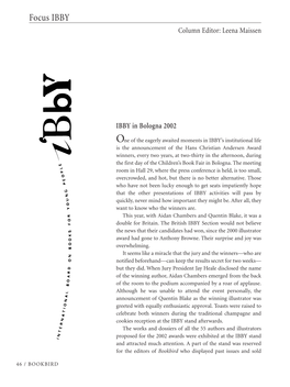 Bird 40,#3-Focus IBBY