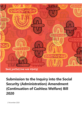 (Continuation of Cashless Welfare) Bill 2020