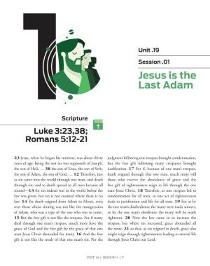 Jesus Is the Last Adam