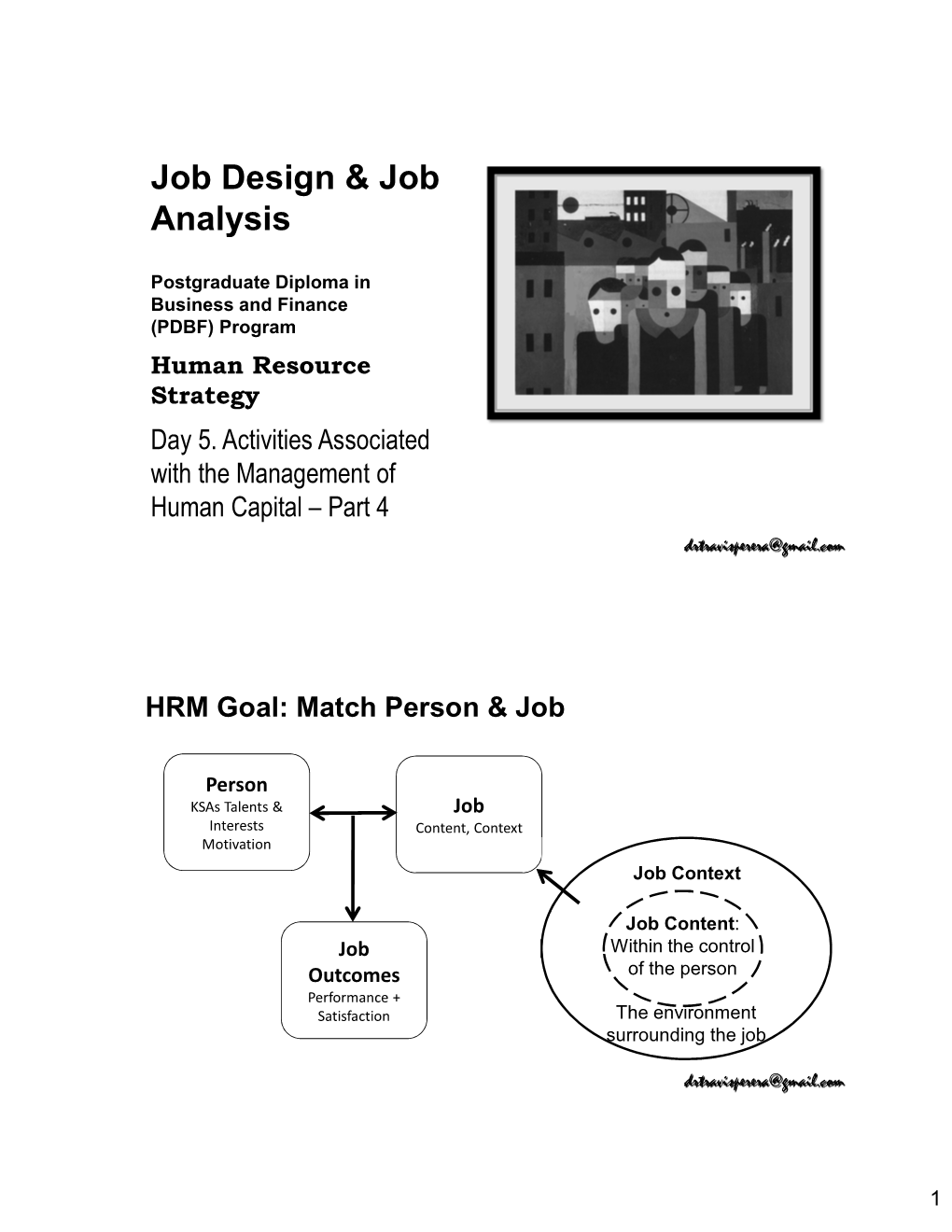 Job Design & Job Analysis