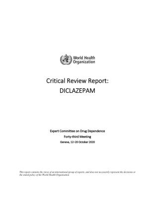 Critical Review Report: DICLAZEPAM