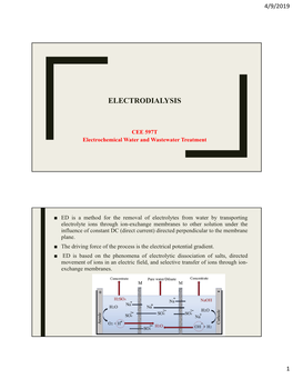 Electrodialysis