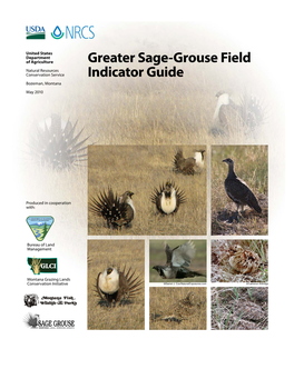 Greater Sage-Grouse Field Indicator Guide