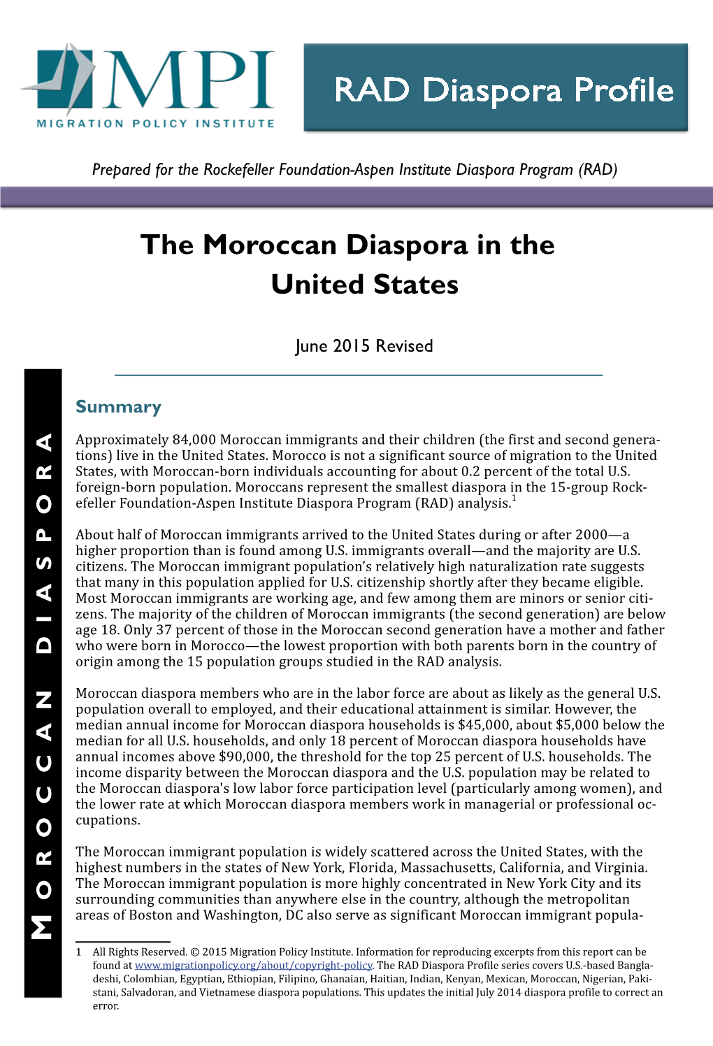 The Moroccan Diaspora in the United States
