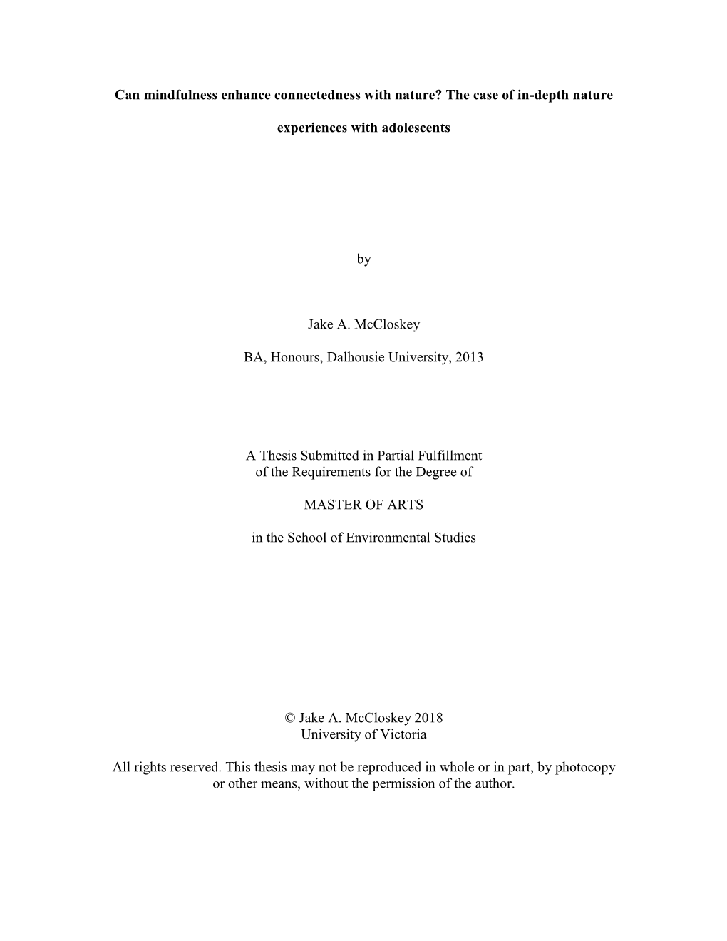 Can Mindfulness Enhance Connectedness with Nature? the Case of In-Depth Nature