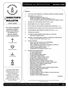 Director's Bulletin