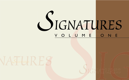 Signatures Volume 1 —