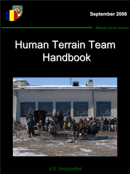 Human Terrain Team Handbook