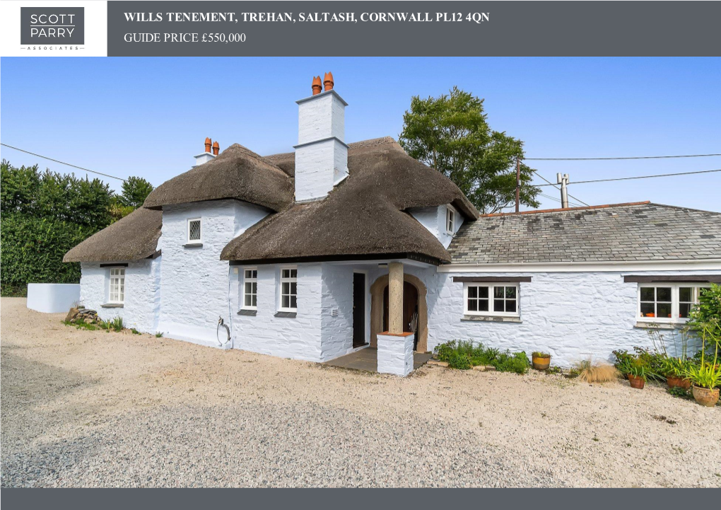 Wills Tenement, Trehan, Saltash, Cornwall Pl12 4Qn Guide Price £550,000