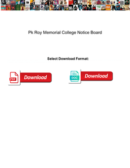 Pk Roy Memorial College Notice Board