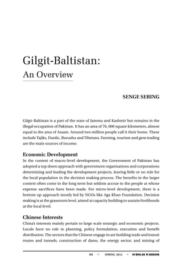 Gilgit-Baltistan: an Overview