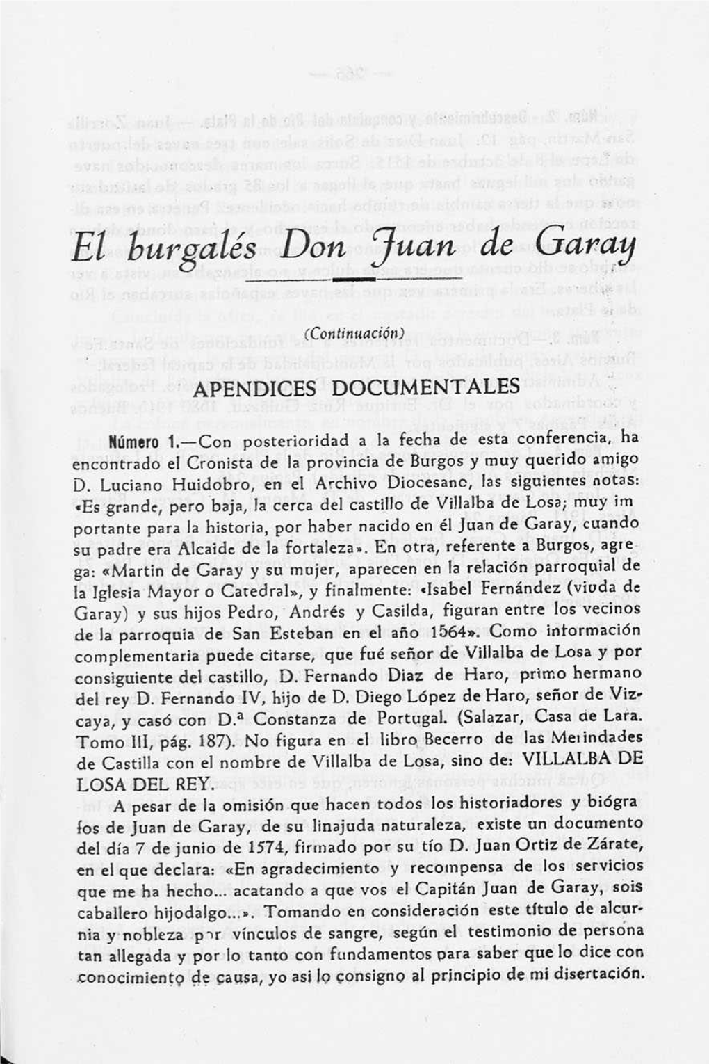 El Burgalés Don Juan De Garay