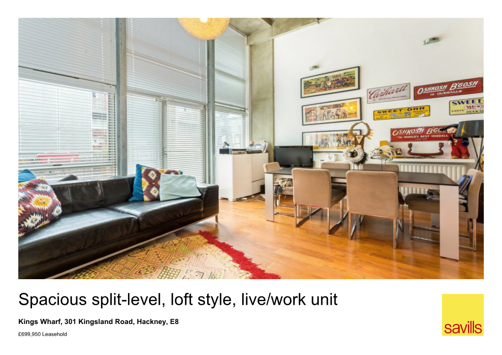 Spacious Split-Level, Loft Style, Live/Work Unit