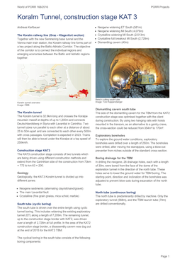 Koralm Tunnel, Construction Stage KAT 3 — World of PORR