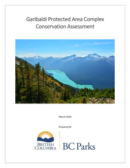 Garibaldi Protected Area Complex Conservation Assessment