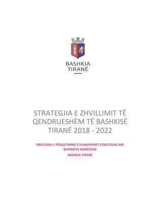 Strategjia E Zhvillimit Të Qendrueshëm Bashkia Tiranë 2018