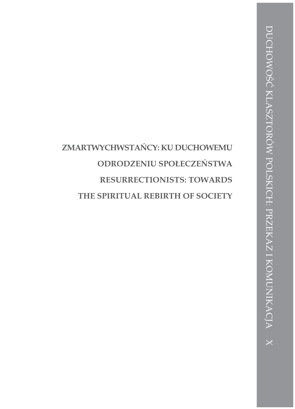 Ku Duchowemu Odrodzeniu Społeczeństwa