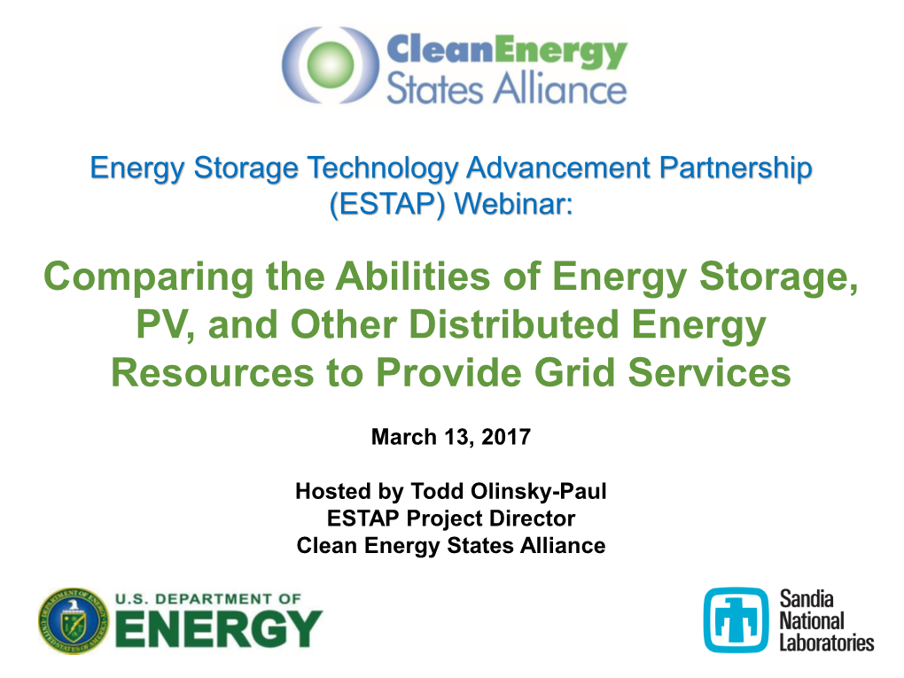 Comparing the Abilities of Energy Storage, PV, and Other Distributed Energy Resources to Provide Grid Services