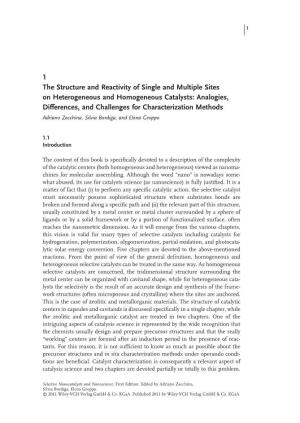 1 the Structure and Reactivity of Single and Multiple